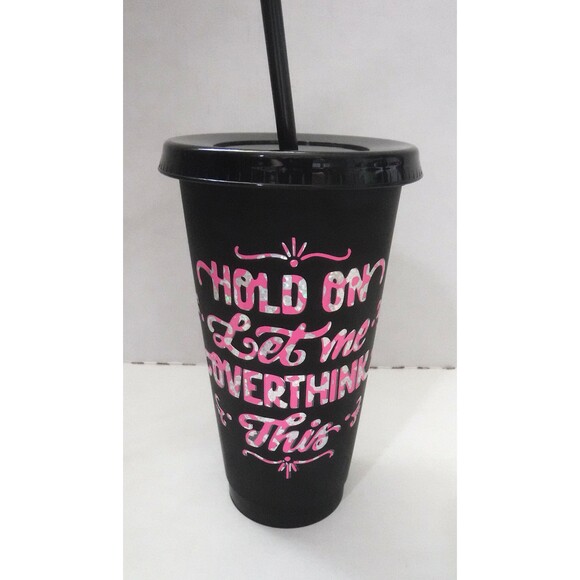 Black Tumblers w/ Colorful Vinyl - Picture 1 of 3